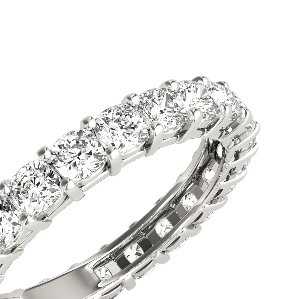 Platinum Cushion Cut Diamond Eternity Ring Diamond Anniversary Ring 2.5ct 6 Platinum Cushion Cut Diamond Eternity Ring Diamond Anniversary Ring 2.5ct - Image 4