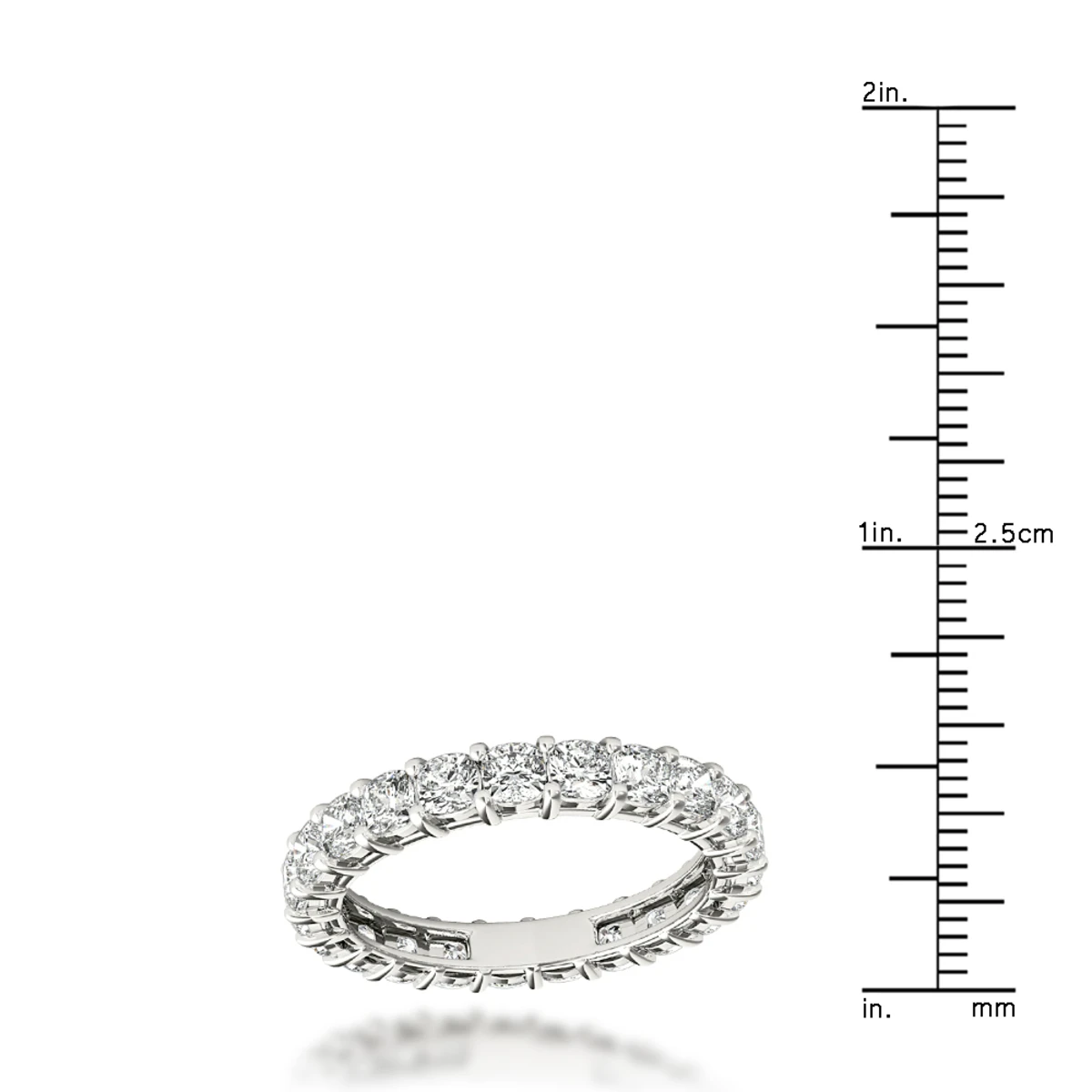 Platinum Cushion Cut Diamond Eternity Ring Diamond Anniversary Ring 2.5ct 7 Platinum Cushion Cut Diamond Eternity Ring Diamond Anniversary Ring 2.5ct - Image 5