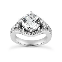 Platinum Diamond Engagement Ring 1.26ct 3.3mm