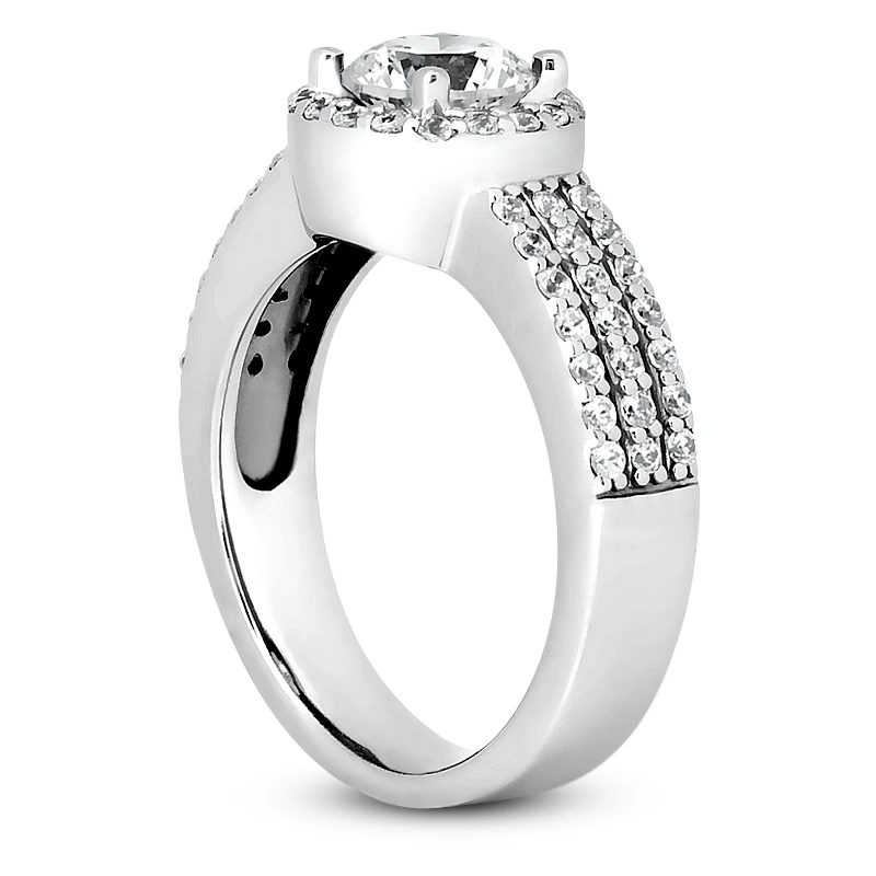 Platinum Diamond Engagement Ring 1.60ct 4.65mm 4 Platinum Diamond Engagement Ring 1.60ct 4.65mm - Image 2
