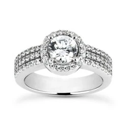 Platinum Diamond Engagement Ring 1.60ct 4.65mm