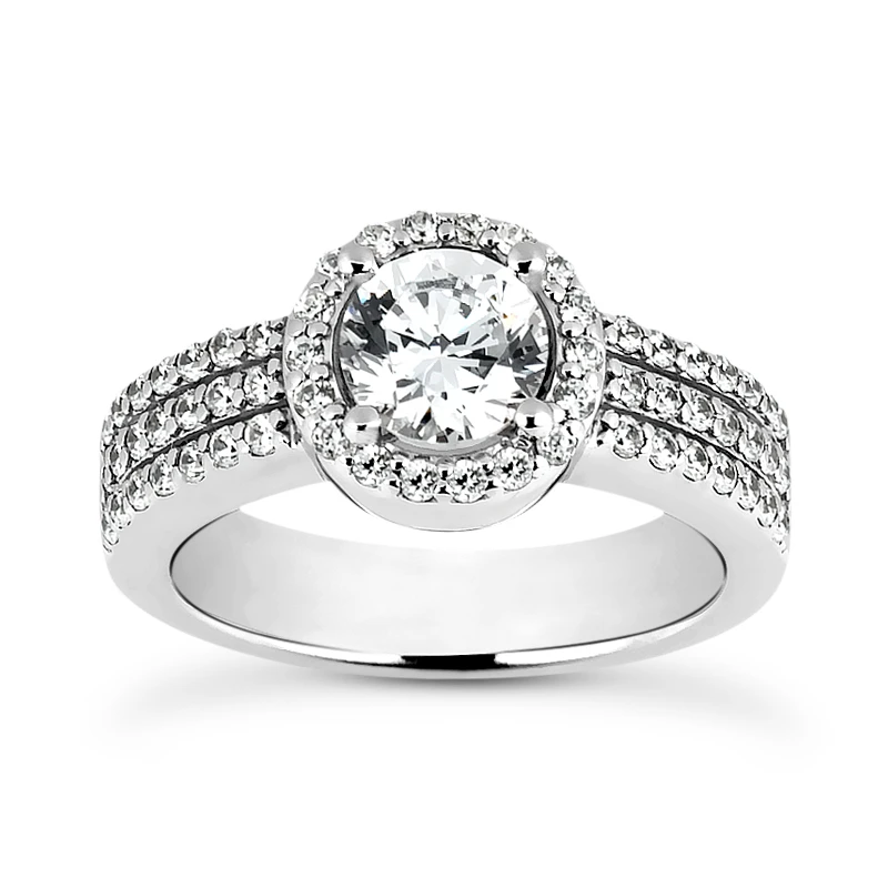 Platinum Diamond Engagement Ring 1.60ct 4.65mm 3 Platinum Diamond Engagement Ring 1.60ct 4.65mm