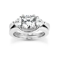 Platinum Diamond Engagement Ring Set 1.70ct Band: 1.5mm, Eng.: 2.4mm