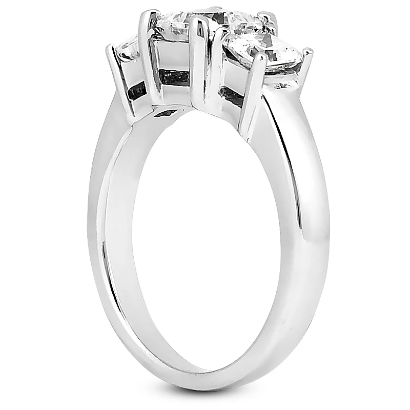 Platinum Diamond Engagement Ring Set 2.24ct Band: 2.70mm, Eng.: 2.80mm 5 Platinum Diamond Engagement Ring Set 2.24ct Band: 2.70mm, Eng.: 2.80mm - Image 3