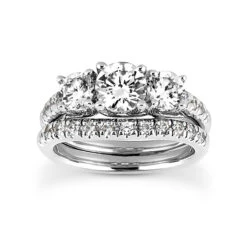 Platinum Diamond Engagement Ring Set 2.53ct