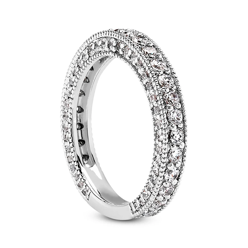 Platinum Diamond Engagement Ring Set 3.92ct 7 Platinum Diamond Engagement Ring Set 3.92ct - Image 5