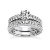 Platinum Diamond Engagement Ring Set 3.92ct