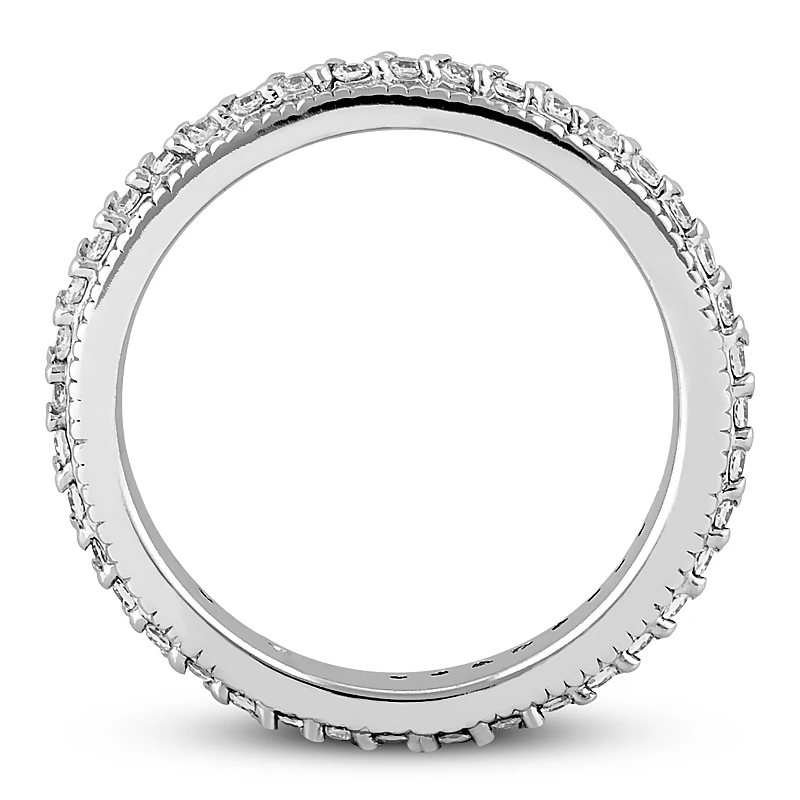 Thin Platinum Diamond Eternity Band 0.38ct 5 Thin Platinum Diamond Eternity Band 0.38ct - Image 3