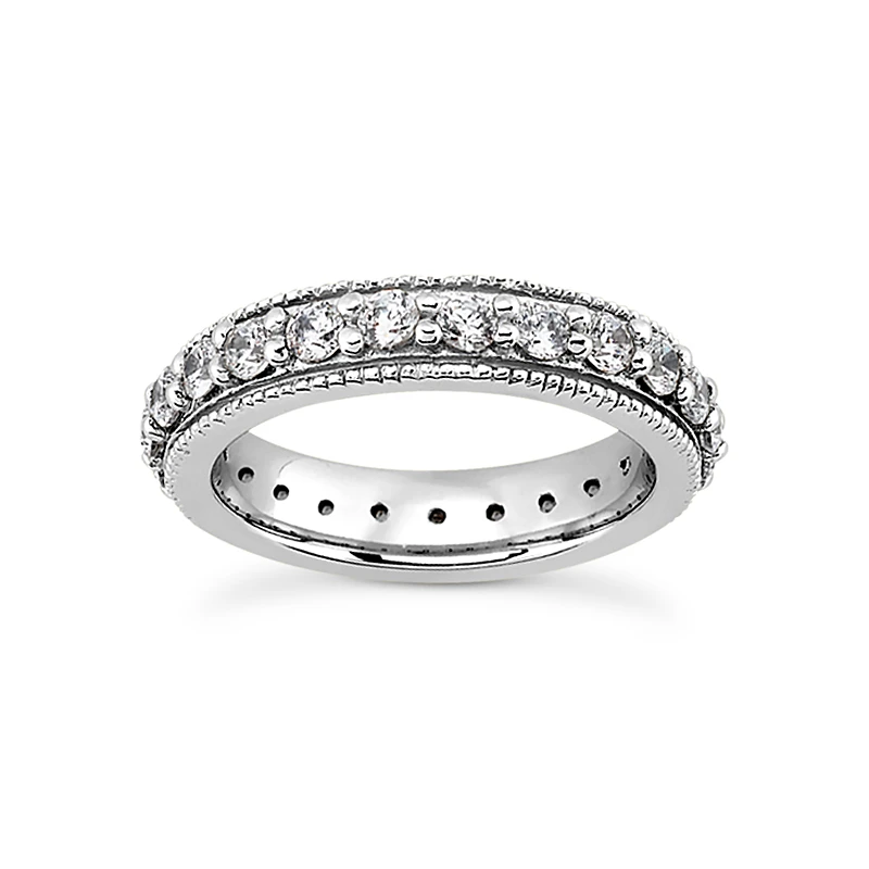 Thin Platinum Diamond Eternity Band 0.38ct 3 Thin Platinum Diamond Eternity Band 0.38ct