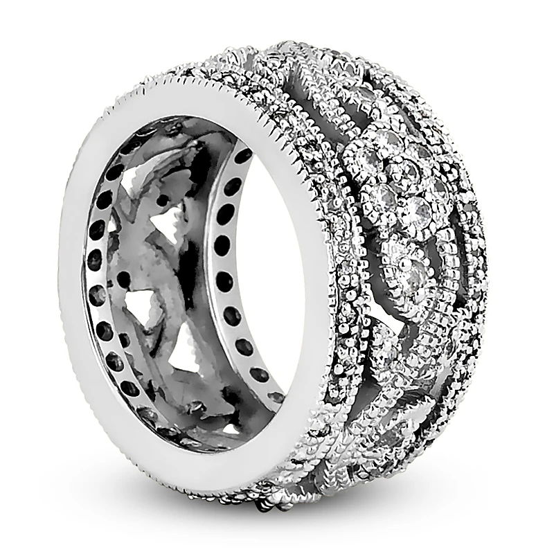 Flower Design Platinum Diamond Eternity Band 0.67ct 4 Flower Design Platinum Diamond Eternity Band 0.67ct - Image 2