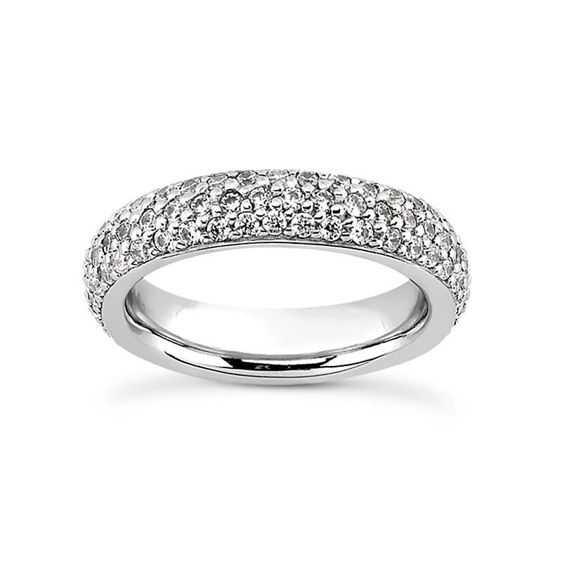 Thin Platinum Diamond Eternity Band 1.20ct 3 Thin Platinum Diamond Eternity Band 1.20ct