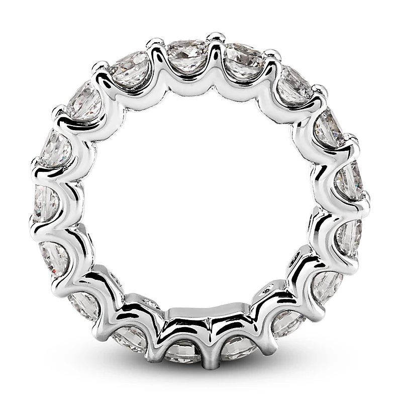 Thin Platinum Diamond Eternity Band 2.10ct 5 Thin Platinum Diamond Eternity Band 2.10ct - Image 3
