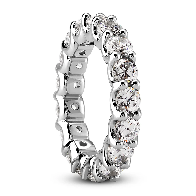 Thin Platinum Diamond Eternity Band 2.10ct 4 Thin Platinum Diamond Eternity Band 2.10ct - Image 2