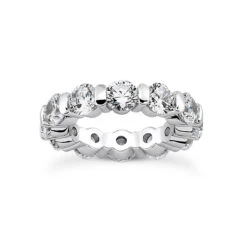 Thin Platinum Diamond Eternity Band 2.40ct