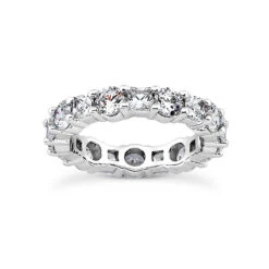 Thin Platinum Diamond Eternity Band 3.15ct
