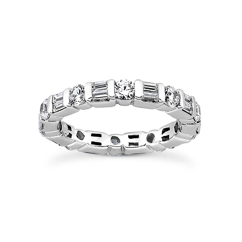 Platinum Diamond Eternity Band 3.20ct 4.4mm 3 Platinum Diamond Eternity Band 3.20ct 4.4mm