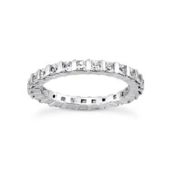 Thin Platinum Diamond Eternity Band 3.23ct