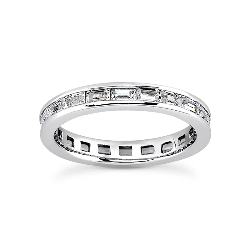 Thin Platinum Diamond Eternity Ring 1.60ct 3 Thin Platinum Diamond Eternity Ring 1.60ct