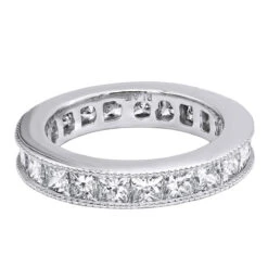 Platinum Princess Cut Diamond Eternity Ring 3.74ct 7 Platinum Princess Cut Diamond Eternity Ring 3.74ct -Its Hot Jewelry Shop platinum diamond eternity ring 374ct p 30419 backwh