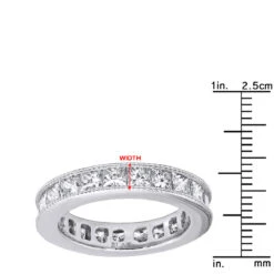 Platinum Princess Cut Diamond Eternity Ring 3.74ct 9 Platinum Princess Cut Diamond Eternity Ring 3.74ct -Its Hot Jewelry Shop platinum diamond eternity ring 374ct p 30419 rulerwh