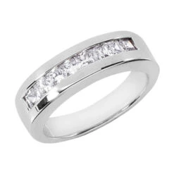 Platinum Diamond Men's Wedding Ring 1.89ct