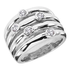 Platinum Diamond Right Hand Ring 0.50ct