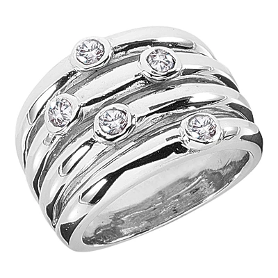 Platinum Diamond Right Hand Ring 0.50ct 3 Platinum Diamond Right Hand Ring 0.50ct