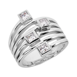 Platinum Diamond Right Hand Ring 0.68ct