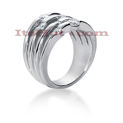 Platinum Diamond Right Hand Ring 0.79ct 4 Platinum Diamond Right Hand Ring 0.79ct - Image 2