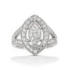 Platinum Diamond Right Hand Ring 1.08ct