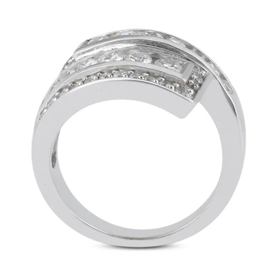 Platinum Diamond Right Hand Women's Ring 1.20ct 5 Platinum Diamond Right Hand Women's Ring 1.20ct - Image 3