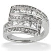 Platinum Diamond Right Hand Women's Ring 1.20ct