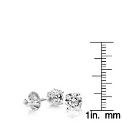 Platinum Diamond Studs Earrings 1.50ct -Its Hot Jewelry Shop platinum diamond studs earrings 150ct ruler