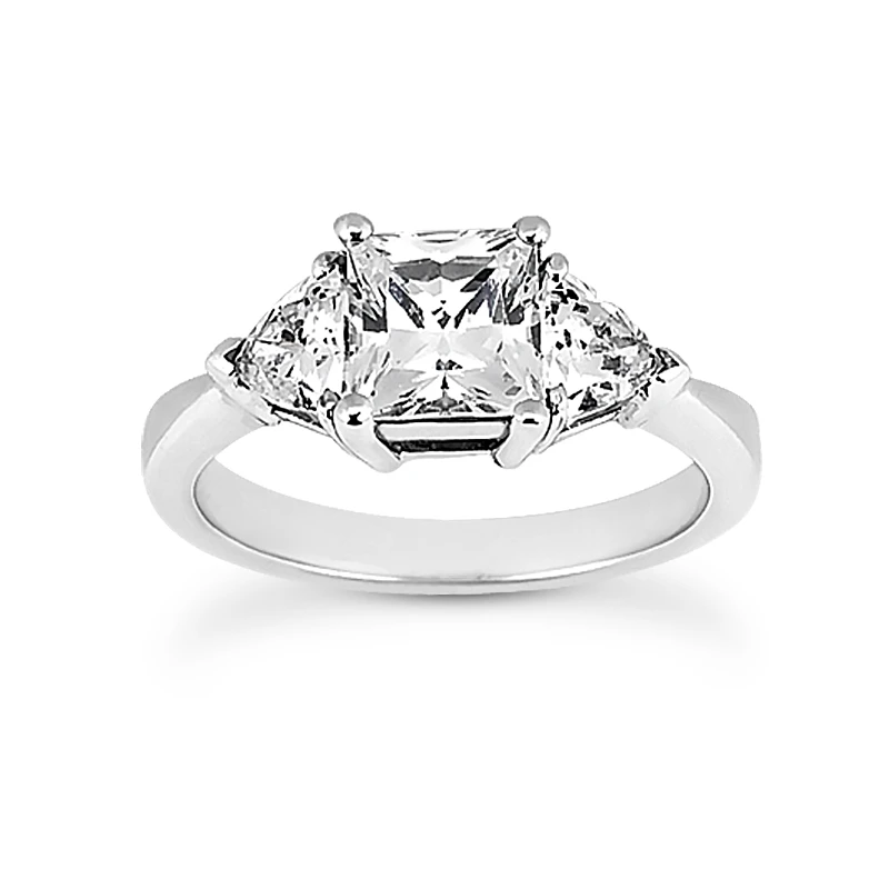 Ultra Thin Platinum Diamond Three Stones Engagement Ring 0.70ct 3 Ultra Thin Platinum Diamond Three Stones Engagement Ring 0.70ct
