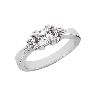 Thin Platinum Ladies Diamond Ring 0.65ct 3 Thin Platinum Ladies Diamond Ring 0.65ct
