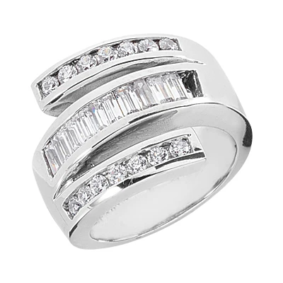 Platinum Ladies Diamond Ring 1.24ct 18.4mm 3 Platinum Ladies Diamond Ring 1.24ct 18.4mm