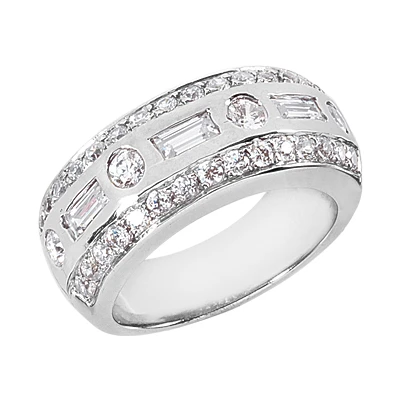 Platinum Ladies Diamond Ring 1.24ct 8.9mm 3 Platinum Ladies Diamond Ring 1.24ct 8.9mm