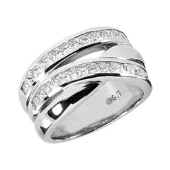 Platinum Ladies Diamond Ring 1.30ct 11.2mm