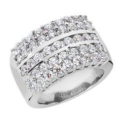 Platinum Ladies Diamond Ring 1.35ct 11.8mm
