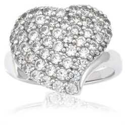 Thin Platinum Ladies Diamond Ring 1.50ct