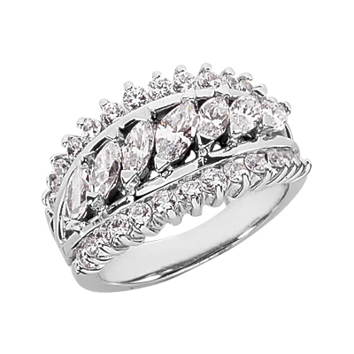 Platinum Ladies Diamond Ring 1.88ct 12.9mm 3 Platinum Ladies Diamond Ring 1.88ct 12.9mm