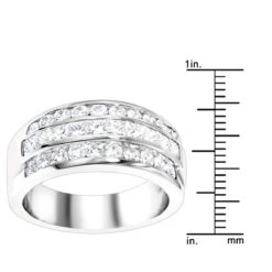 Platinum Ladies Diamond Ring 2 Carat Round & Princess Diamonds Band 9 Platinum Ladies Diamond Ring 2 Carat Round & Princess Diamonds Band -Its Hot Jewelry Shop platinum ladies diamond ring 190ct p 32679 rulerwh