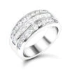 Platinum Ladies Diamond Ring 2 Carat Round & Princess Diamonds Band -Its Hot Jewelry Shop platinum ladies diamond ring 190ct p 32679 wh