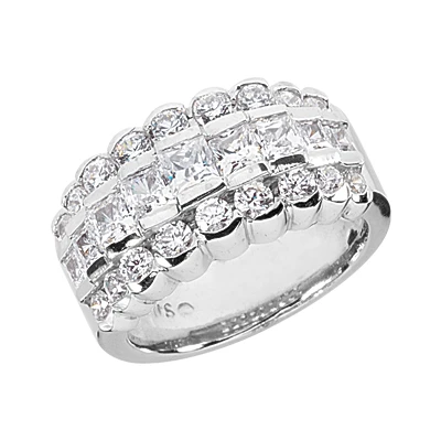 Platinum Ladies Diamond Ring 2.02ct 3 Platinum Ladies Diamond Ring 2.02ct