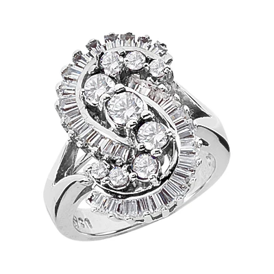 Platinum Ladies Diamond Ring 2ct 3 Platinum Ladies Diamond Ring 2ct