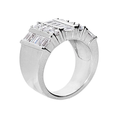 Platinum Ladies Diamond Ring 3.36ct 15.1mm 4 Platinum Ladies Diamond Ring 3.36ct 15.1mm - Image 2