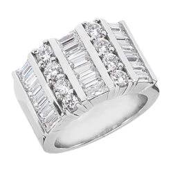 Platinum Ladies Diamond Ring 3.36ct 15.1mm