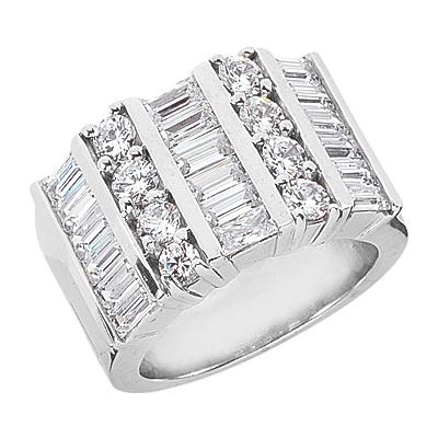 Platinum Ladies Diamond Ring 3.36ct 15.1mm 3 Platinum Ladies Diamond Ring 3.36ct 15.1mm