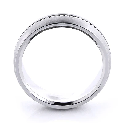Platinum Little Braid Wedding Band For Men 6 Platinum Little Braid Wedding Band For Men - Image 4