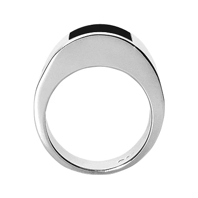 Platinum Men's Black Onyx Ring 12.9mm 4 Platinum Men's Black Onyx Ring 12.9mm - Image 2